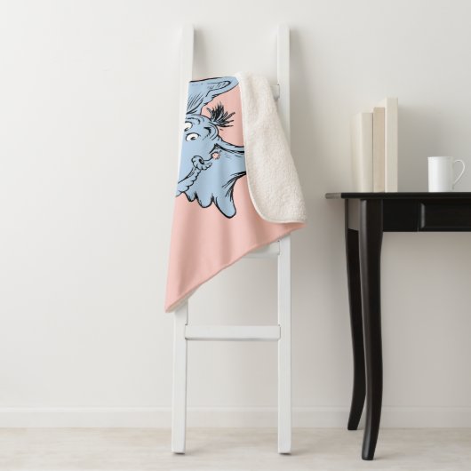 Couverture Sherpa Dr Seuss | Horton côté (En situation)