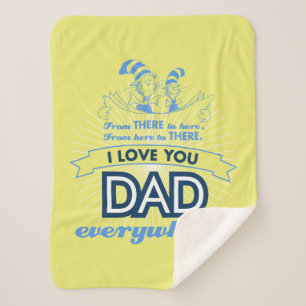 Couverture Sherpa Dr Seuss Je t'aime Papa partout