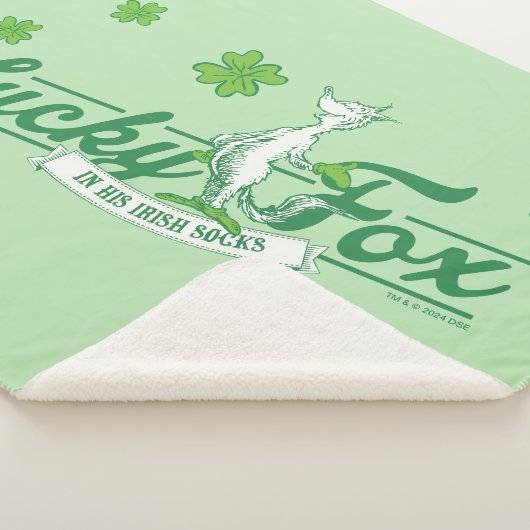 Couverture Sherpa Dr Seuss | Lucky Fox Dans Ses Chaussettes Irlandai (3/4)