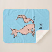 Couverture Sherpa Dr. Seuss | Renard Rose (Devant (Horizontal))