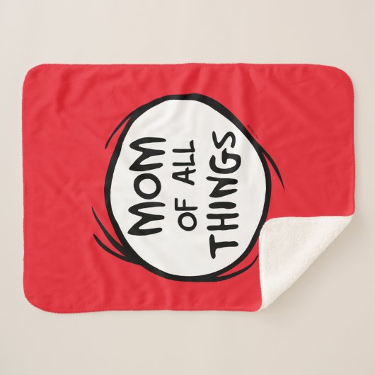 Couverture Sherpa Dr. Seuss Thing One Thing Two - Maman of all Thing (Devant (Horizontal))