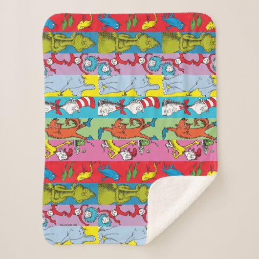 Couverture Sherpa Dr Seuss | Tranche de caractères (Devant)