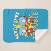 Couverture Sherpa Dr Seuss | Une Chose Deux Ici, C'Est Difficile (Devant (Horizontal))