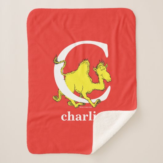Couverture Sherpa Dr Seuss's ABC : Letter C - White | Add Your Name (Devant)