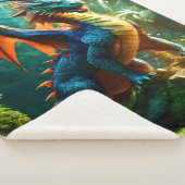 Couverture Sherpa Dragon artistique coloré (3/4)