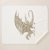 Couverture Sherpa Dragon de mosaïque Extraordinaire Golden (Devant (Horizontal))