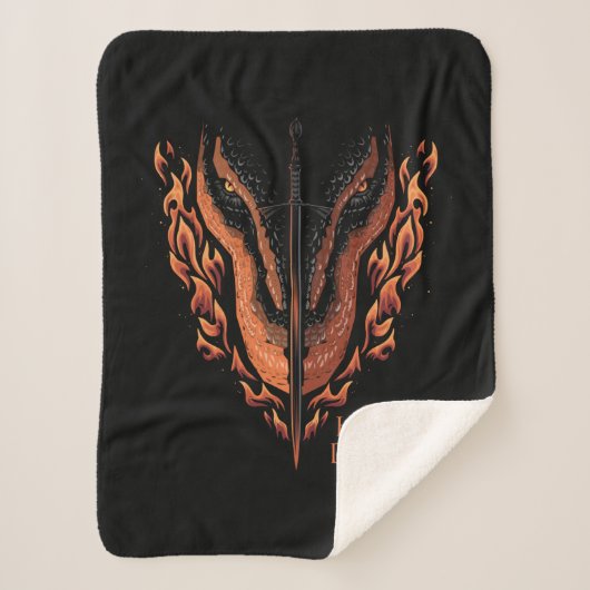 Couverture Sherpa Dragon en flammes derrière l'épée (Devant)