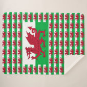Couverture Sherpa Dragon gallois ~ Drapeau du Pays de Galles (Devant (Horizontal))