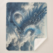 Couverture Sherpa Dragon magnifique entouré de nuages (Devant)