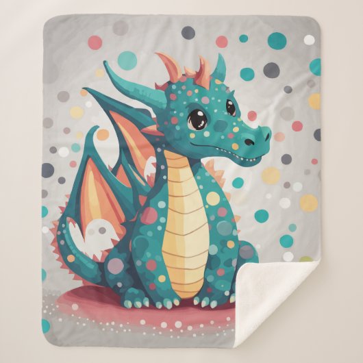 Couverture Sherpa Dragon mignon (Devant)