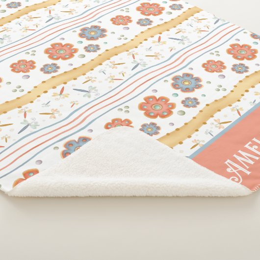 Couverture Sherpa Dragonflies Fleurs Plutôt Inspiritisme (3/4)