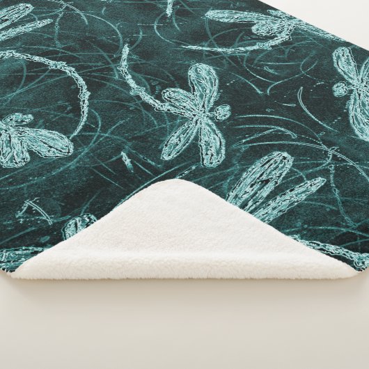 Couverture Sherpa Dragonfly Disco Midnight Blue (3/4)