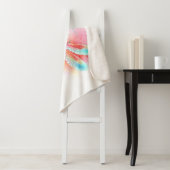 Couverture Sherpa Dragonfly rouge sur l'arrière - plan aquarelle (En situation)