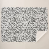 Couverture Sherpa Dragons noirs motif contour.b L Gray BG (Devant (Horizontal))