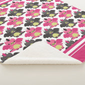 Couverture Sherpa Dragons roses et noirs de bébé - nom (3/4)