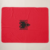 Couverture Sherpa Drapeau albanais (Devant (Horizontal))
