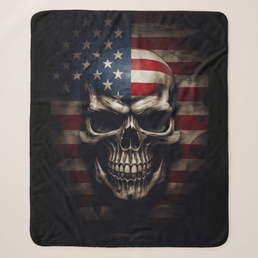 Couverture Sherpa Drapeau américain (Devant)