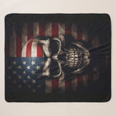 Couverture Sherpa Drapeau américain (Devant (Horizontal))