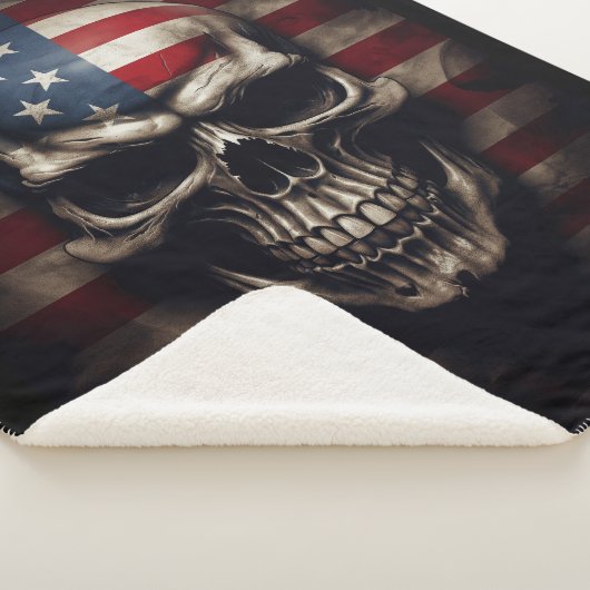 Couverture Sherpa Drapeau américain (3/4)