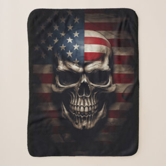 Couverture Sherpa Drapeau américain