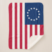 Couverture Sherpa Drapeau américain Betsy Ross (Devant)