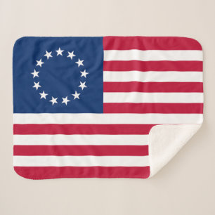 Couverture Sherpa Drapeau américain Betsy Ross