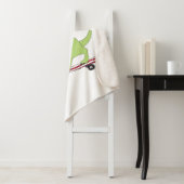 Couverture Sherpa Drapeau américain Dinosaure Skate (En situation)