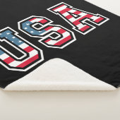 Couverture Sherpa Drapeau Américain Patriotique Pour Hommes Femmes E (3/4)