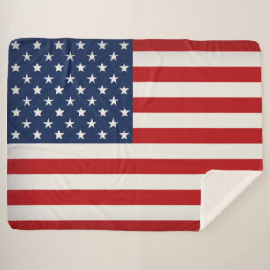 Couverture Sherpa Drapeau Américain Personnalisé