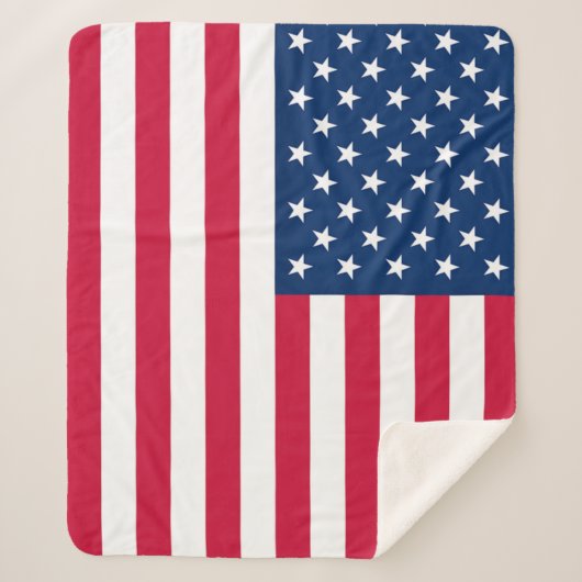 Couverture Sherpa Drapeau américain Sherpa Blanket (Devant)