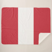 Couverture Sherpa Drapeau autrichien (Devant (Horizontal))