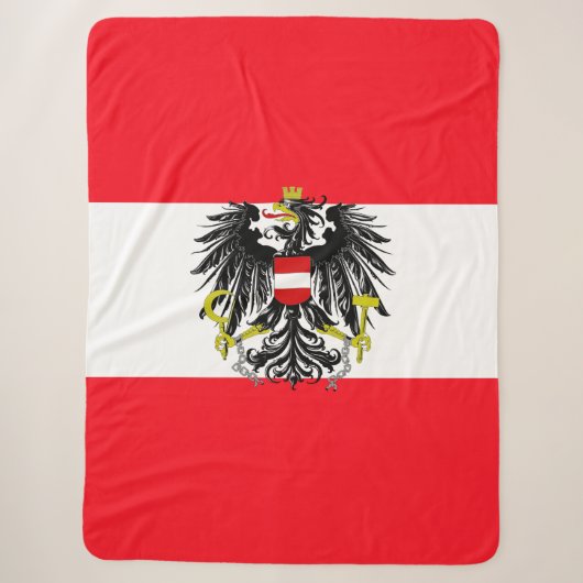 Couverture Sherpa Drapeau autrichien (Devant)