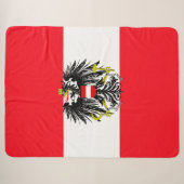 Couverture Sherpa Drapeau autrichien (Devant (Horizontal))