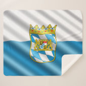 Couverture Sherpa Drapeau bavarois (Devant (Horizontal))
