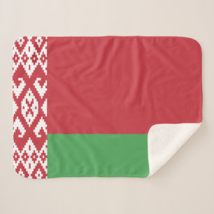 Couverture sherpa drapeau biélorusse patriotique