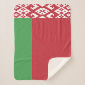 Couverture Sherpa Drapeau biélorusse patriotique Sherpa Blanket (Devant)