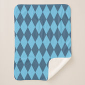Couverture Sherpa Drapeau bleu Bavaria Rhombus Motif (Devant)
