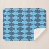 Couverture Sherpa Drapeau bleu Bavaria Rhombus Motif (Devant (Horizontal))