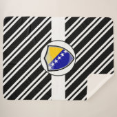 Couverture Sherpa Drapeau bosnien (Devant (Horizontal))