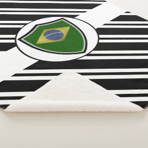 Couverture Sherpa Drapeau brésilien