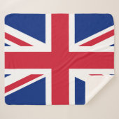 Couverture Sherpa Drapeau britannique Union Jack (Devant (Horizontal))