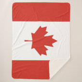 Couverture Sherpa Drapeau canadien (Feuille d'érable) (Canada) (Devant)