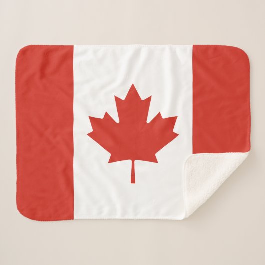 Couverture Sherpa Drapeau canadien patriotique (Devant (Horizontal))