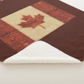 Couverture Sherpa Drapeau Canadien Sur L'Écorce De Birch Intérieur (3/4)