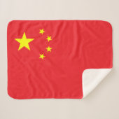 Couverture Sherpa Drapeau chinois (Devant (Horizontal))