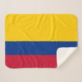 Couverture Sherpa Drapeau Colombie (Devant (Horizontal))