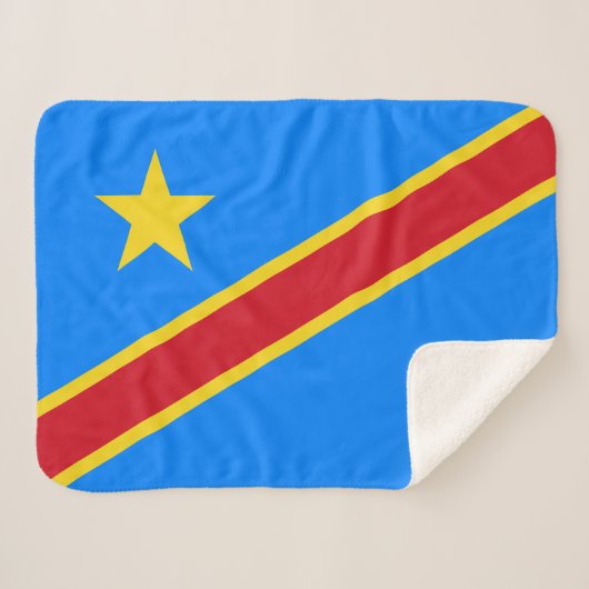 Couverture Sherpa Drapeau Congo Kinshasa (Devant (Horizontal))