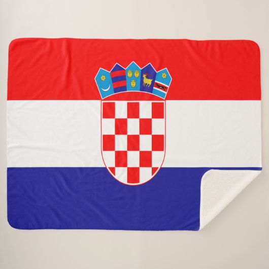 Couverture Sherpa Drapeau croate (Devant (Horizontal))