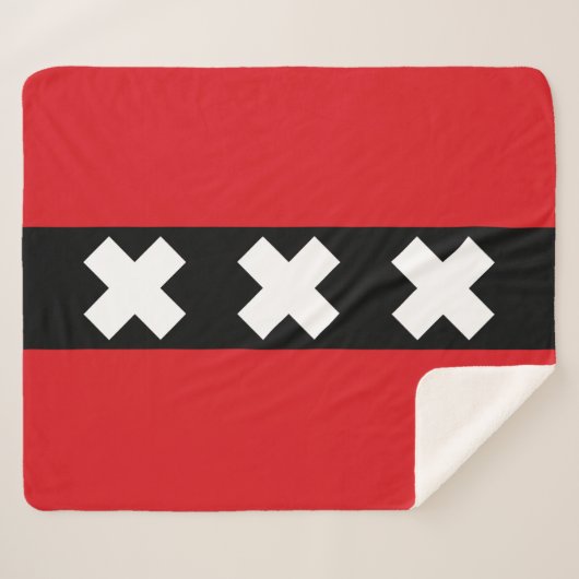 Couverture Sherpa Drapeau d'Amsterdam (Devant (Horizontal))