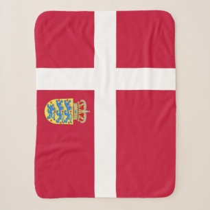 Couverture Sherpa Drapeau danois, patriotique, Danemark